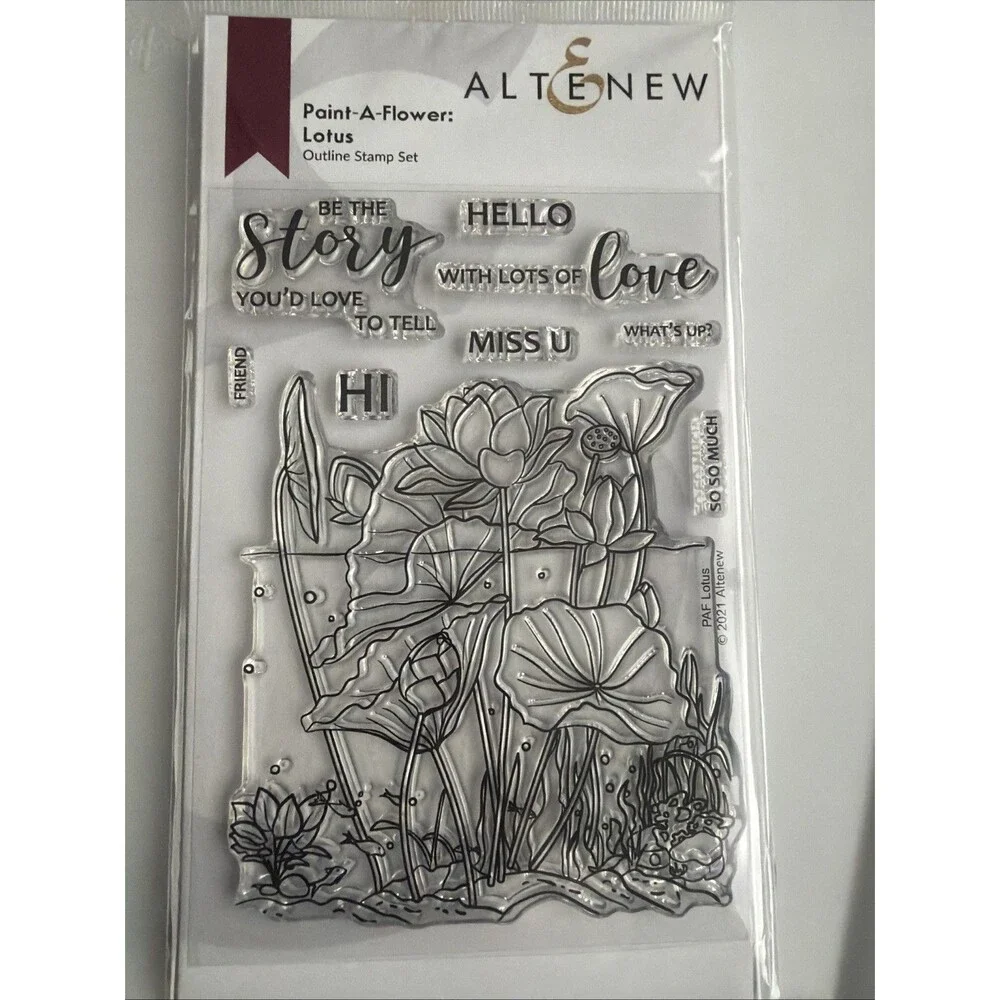 Altenew Paint A Flower: Lotus flower set floral with sentiments 2021